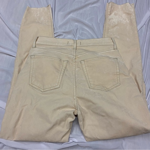 Free People We The Free Ivory Straight Leg Velvet Pants - Picture 4 of 5